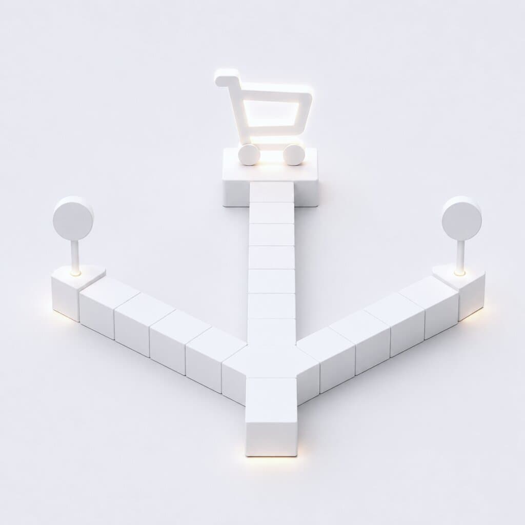 3D-Illustration von Wegweisern in verschiedene Richtungen