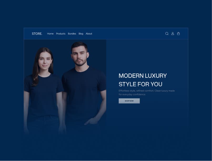 Ein fertiger Shopify-Storefront für eine moderne Modemarke geht live