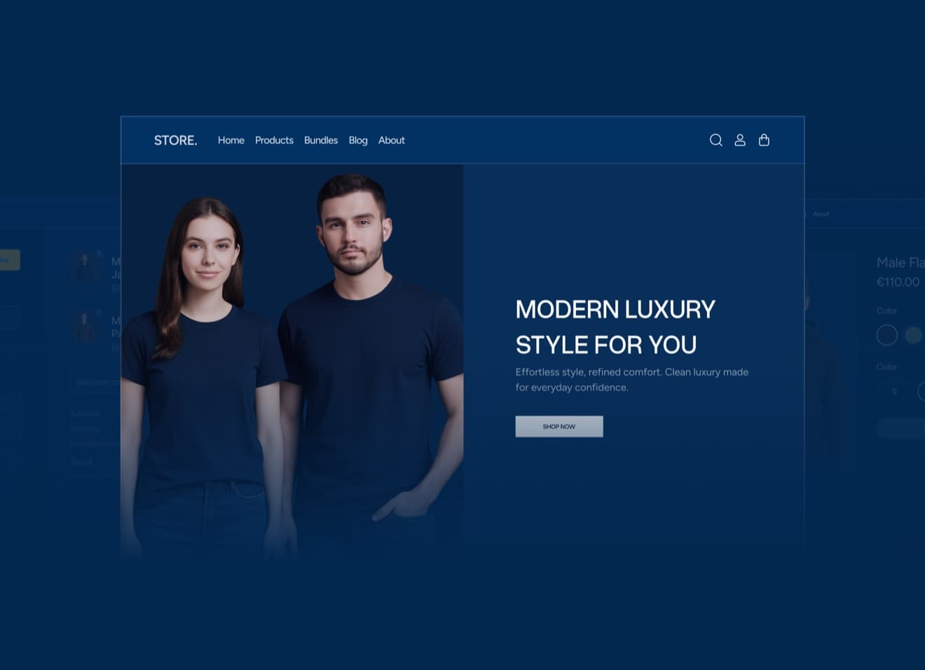 Ein von shoplab designter Shopify-Storefront für eine moderne Modemarke